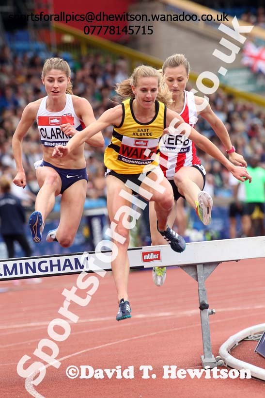 Womens 3000 metres steeplechase, British Championships, Birmingham. Photo: David T. Hewitson/Sports for All Pics